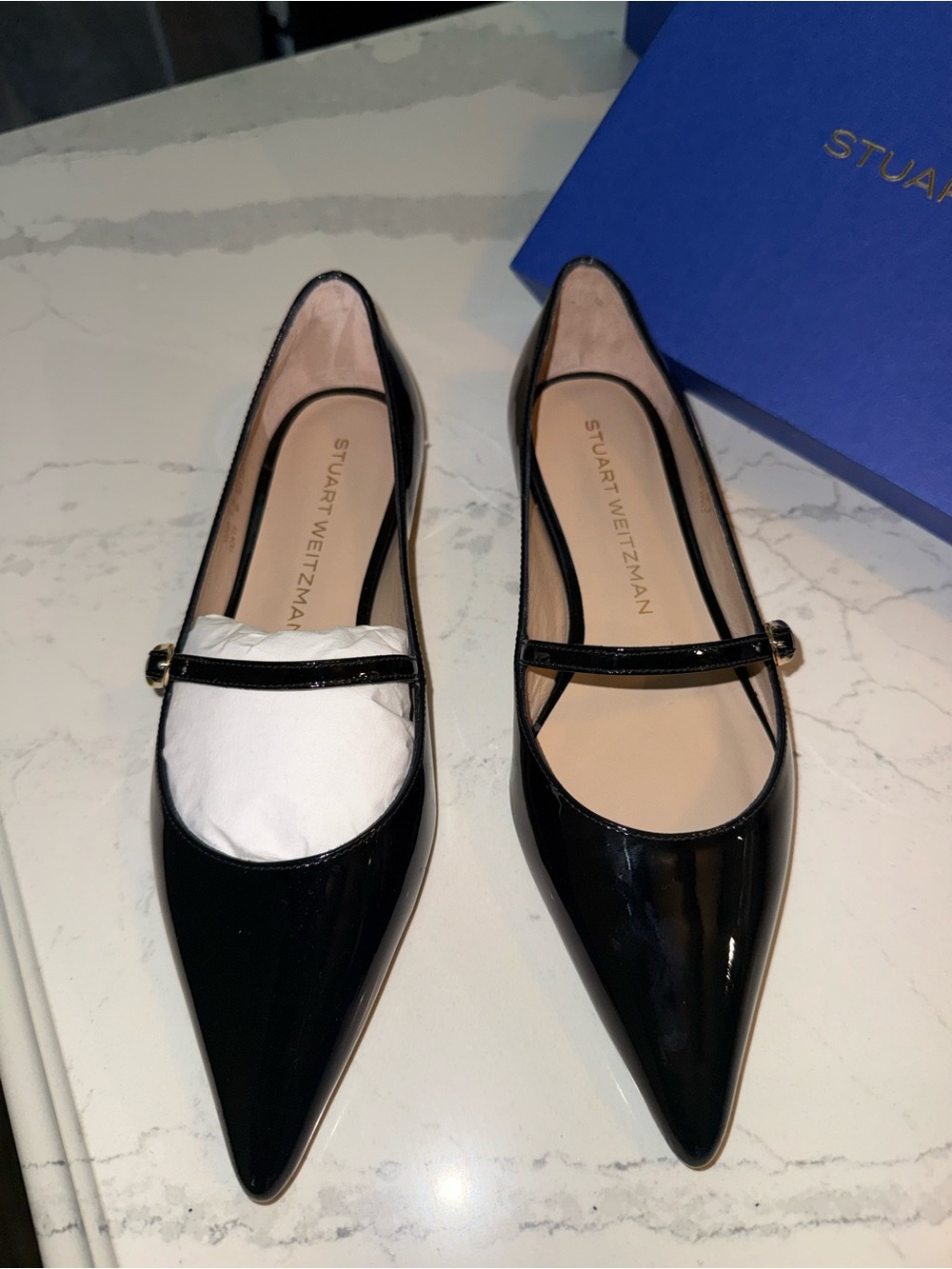 New in Box Stuart Weitzman Emilia Mary Jane Flat - Picture 9 of 10